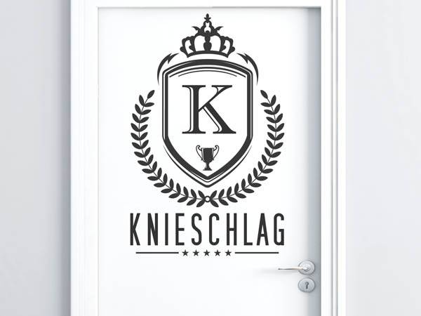 Wandtattoo Knieschlag Wappen
