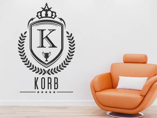 Wandtattoo Korb Wappen