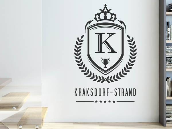 Wandtattoo Kraksdorf-Strand Wappen