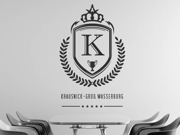 Wandtattoo Krausnick-Groß Wasserburg Wappen