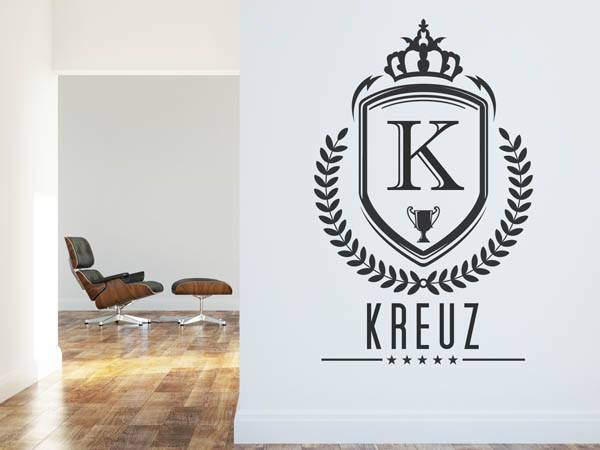 Wandtattoo Kreuz Wappen