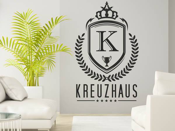 Wandtattoo Kreuzhaus Wappen