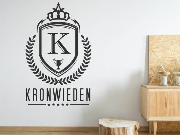 Wandtattoo Kronwieden Wappen