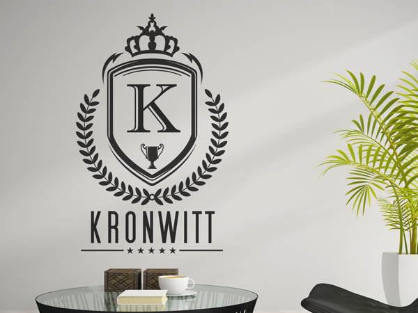 Wandtattoo Kronwitt Wappen