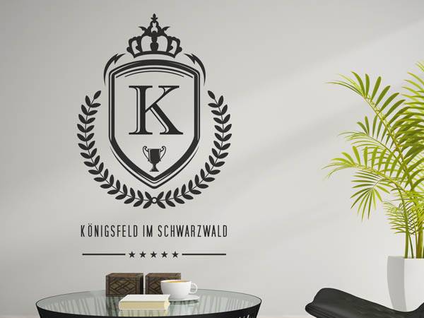 Wandtattoo Königsfeld im Schwarzwald Wappen