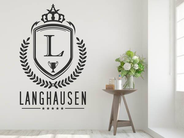 Wandtattoo Langhausen Wappen
