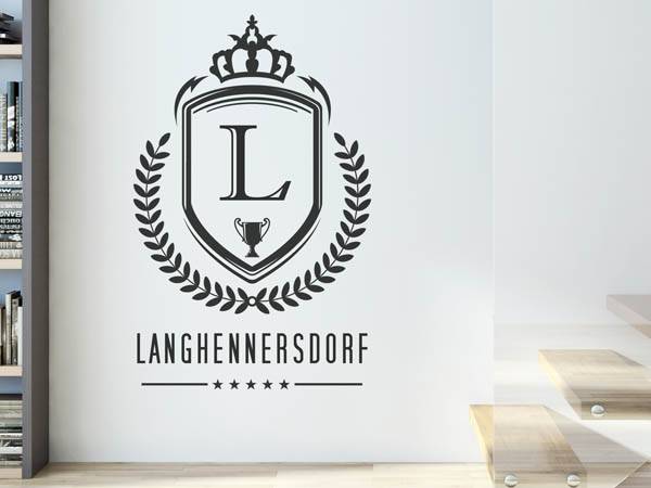 Wandtattoo Langhennersdorf Wappen