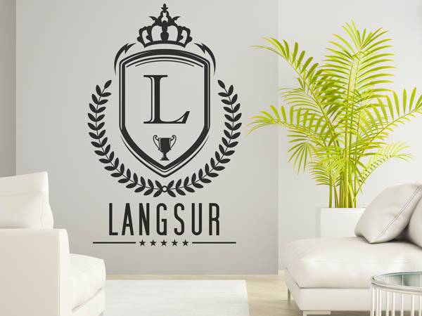Wandtattoo Langsur Wappen