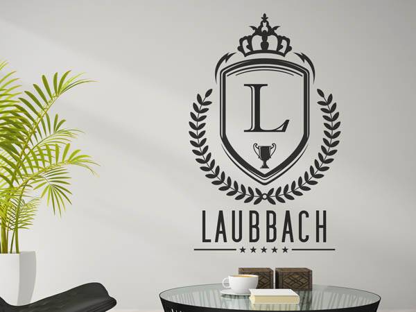 Wandtattoo Laubbach Wappen