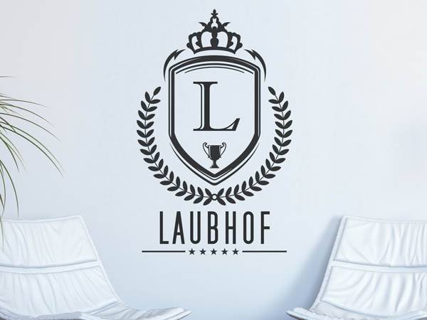 Wandtattoo Laubhof Wappen