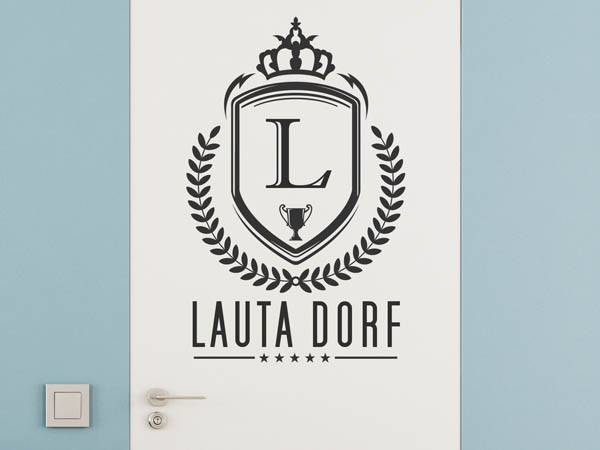 Wandtattoo Lauta Dorf Wappen