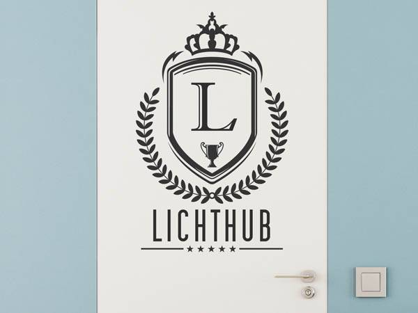 Wandtattoo Lichthub Wappen