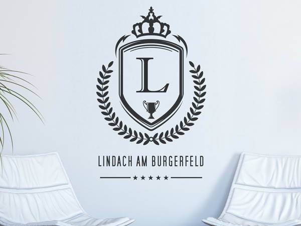 Wandtattoo Lindach am Burgerfeld Wappen