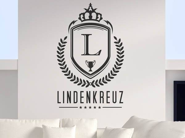 Wandtattoo Lindenkreuz Wappen