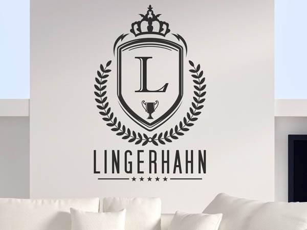 Wandtattoo Lingerhahn Wappen