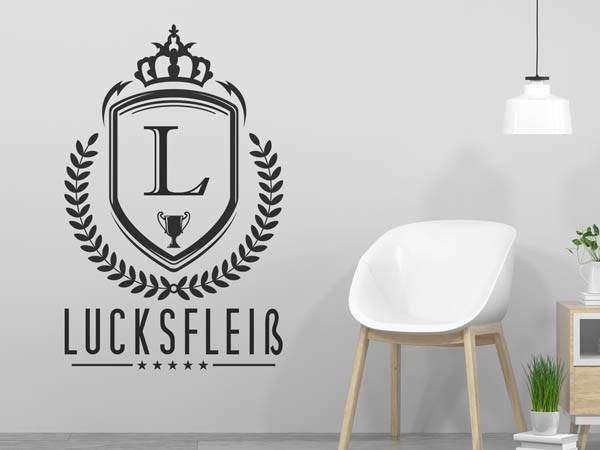 Wandtattoo Lucksfleiß Wappen