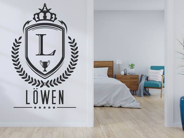 Wandtattoo Löwen Wappen