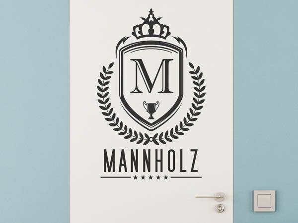 Wandtattoo Mannholz Wappen