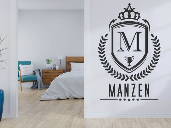 Wandtattoo Manzen Wappen