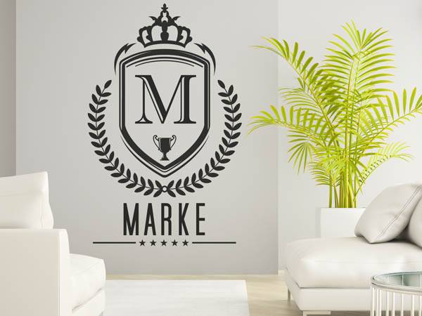 Wandtattoo Marke Wappen