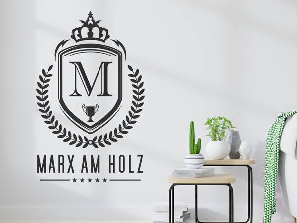 Wandtattoo Marx am Holz Wappen