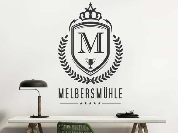 Wandtattoo Melbersmühle Wappen