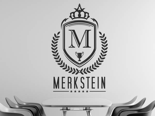 Wandtattoo Merkstein Wappen