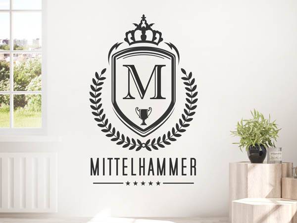 Wandtattoo Mittelhammer Wappen