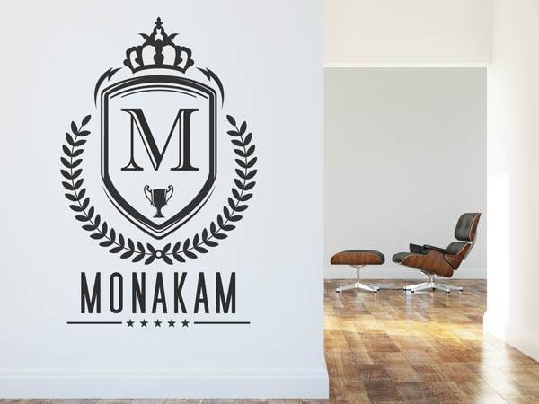 Wandtattoo Monakam Wappen