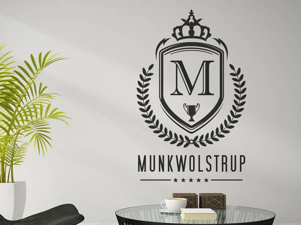 Wandtattoo Munkwolstrup Wappen