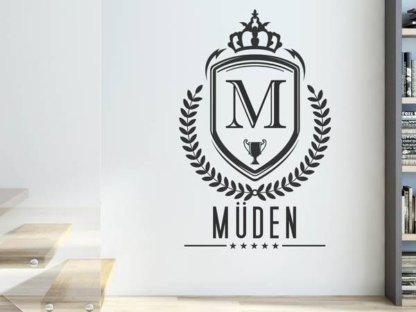 Wandtattoo Müden Wappen
