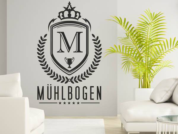 Wandtattoo Mühlbogen Wappen