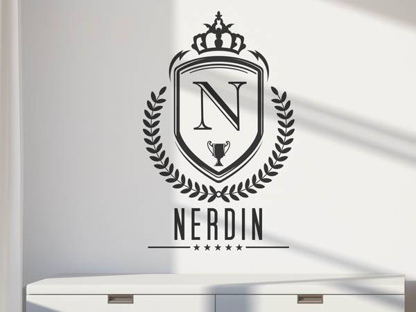 Wandtattoo Nerdin Wappen