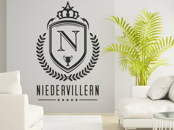 Wandtattoo Niedervillern Wappen