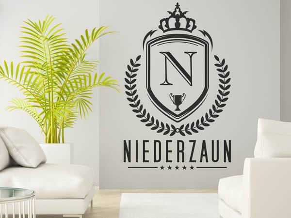 Wandtattoo Niederzaun Wappen