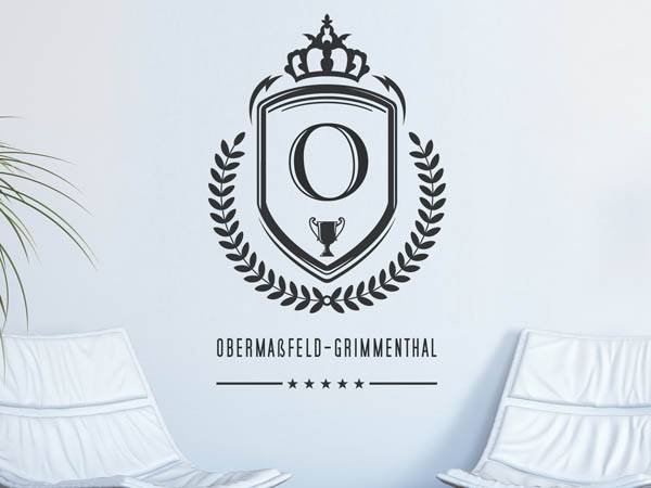 Wandtattoo Obermaßfeld-Grimmenthal Wappen