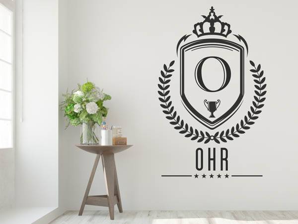 Wandtattoo Ohr Wappen