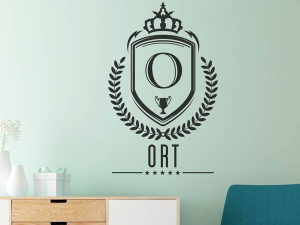 Wandtattoo Ort Wappen