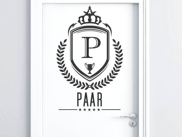 Wandtattoo Paar Wappen