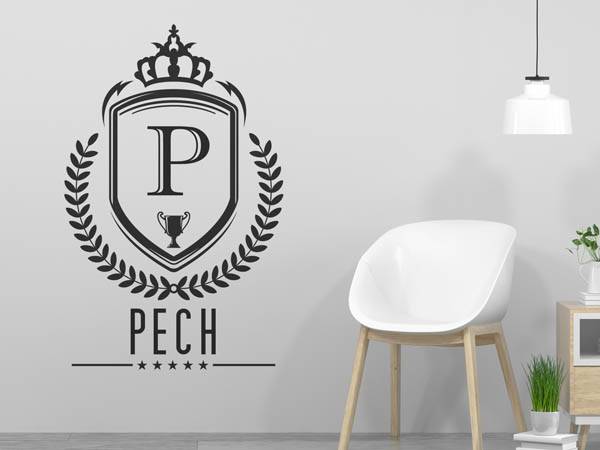 Wandtattoo Pech Wappen