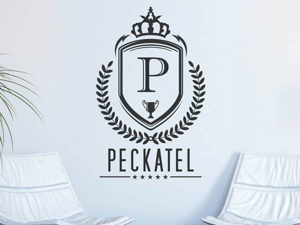 Wandtattoo Peckatel Wappen