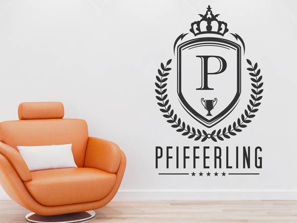 Wandtattoo Pfifferling Wappen