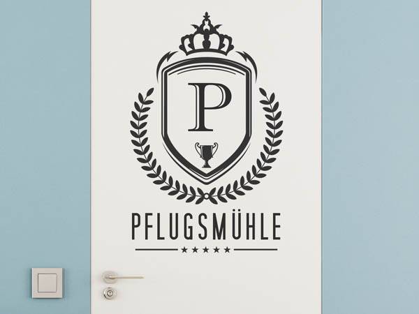Wandtattoo Pflugsmühle Wappen