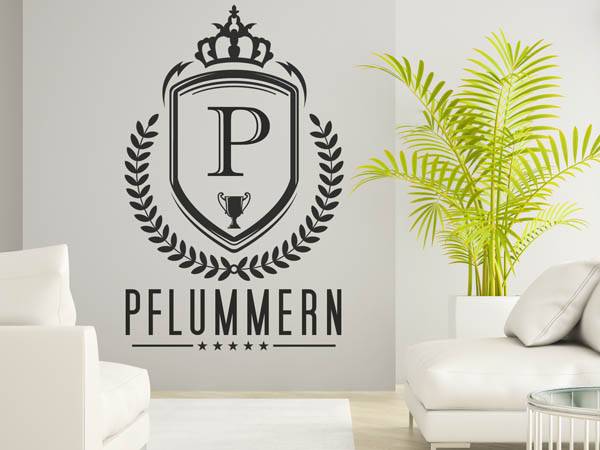 Wandtattoo Pflummern Wappen