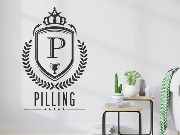 Wandtattoo Pilling Wappen