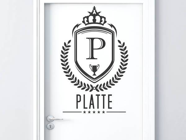 Wandtattoo Platte Wappen