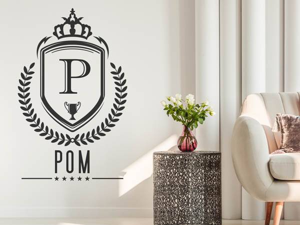 Wandtattoo Pom Wappen