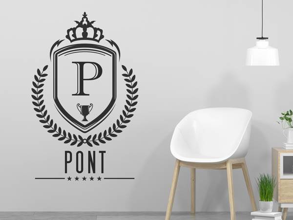 Wandtattoo Pont Wappen