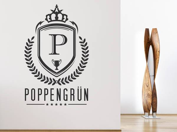 Wandtattoo Poppengrün Wappen