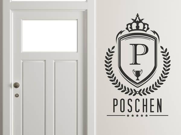 Wandtattoo Poschen Wappen